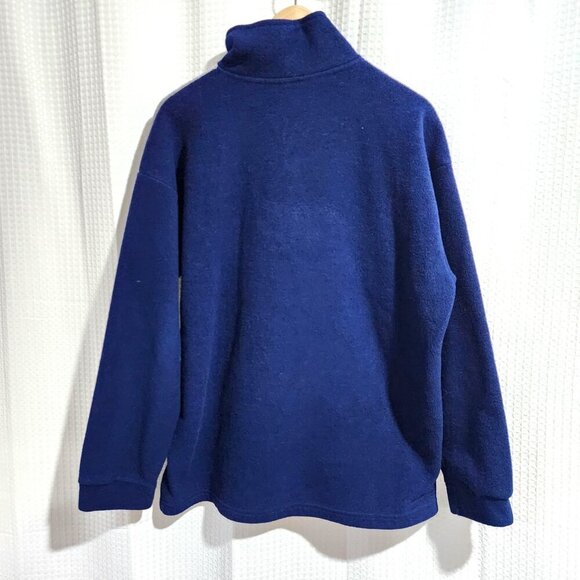 Tommy Hilfiger Fleece Sweater 1/4 Zip Colorblock Blue Red Grey Pullover - Picture 2 of 10